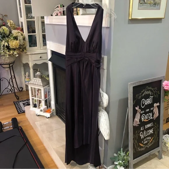 London Times | Dresses | London Times Formal Halter Top Dark Eggplant  Purple Dress | Poshmark